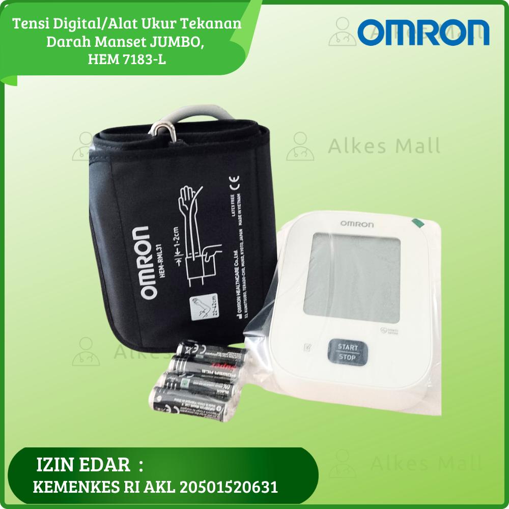 Tensimeter Digital Omron EZ Large HEM-7183-L Manset Besar Monitor Tekanan Darah Otomatis