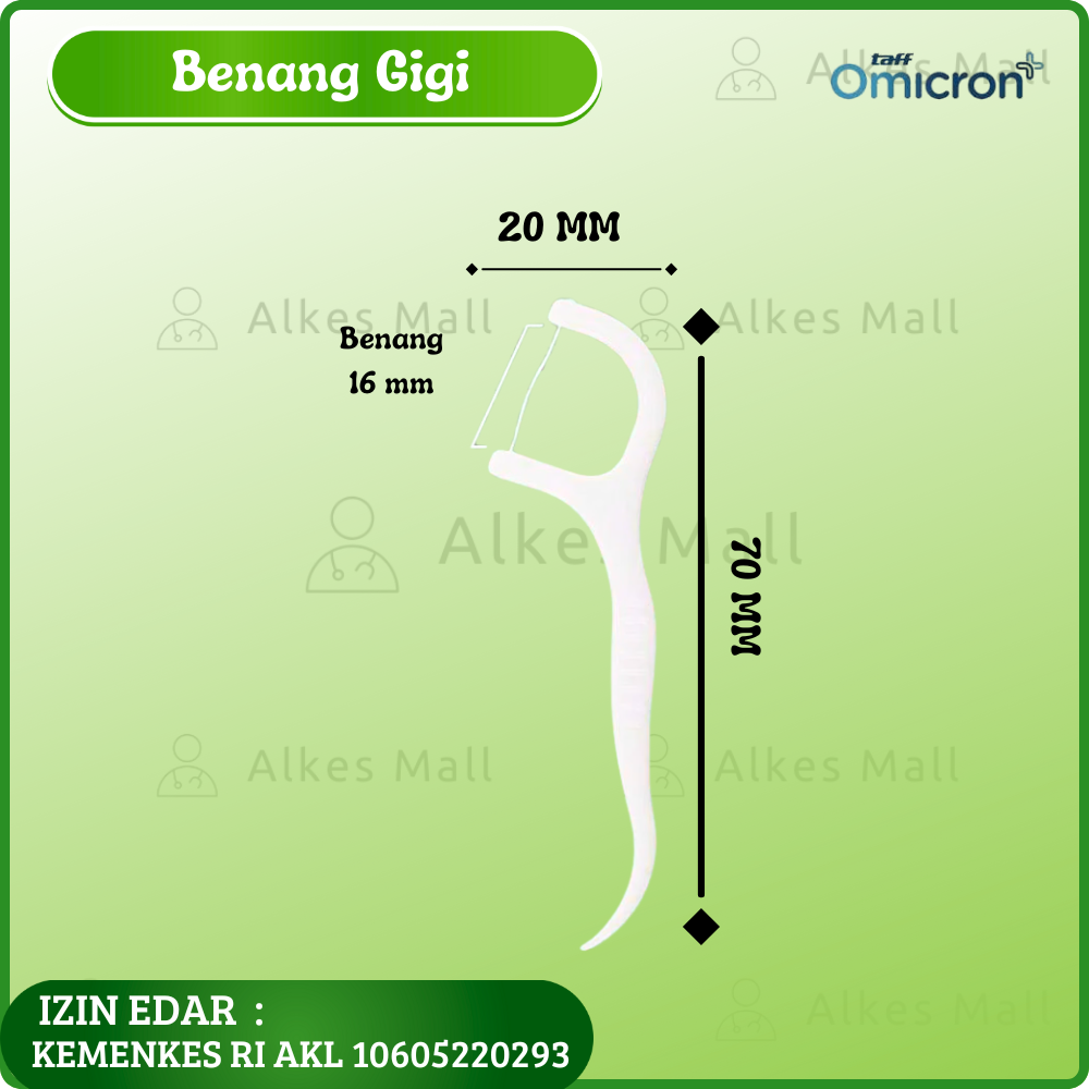 Dental Floss Benang Gigi Pembersih isi 50pc merk Omicron