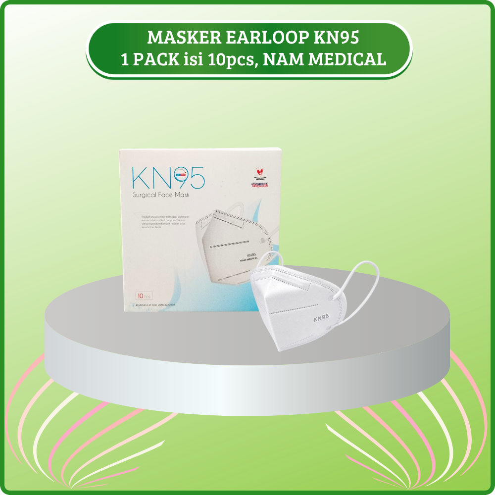 Masker KN95 Earloop / Masker KN95 Isi 10 Pcs - Putih