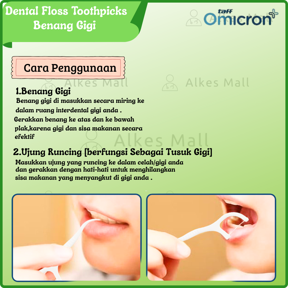Dental Floss Benang Gigi Pembersih isi 50pc merk Omicron