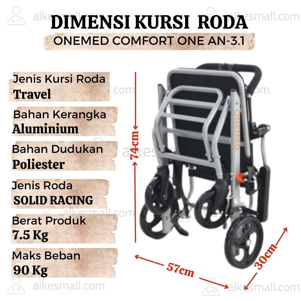 Kursi Roda Travel Comfort One AN 3.1 Onemed
