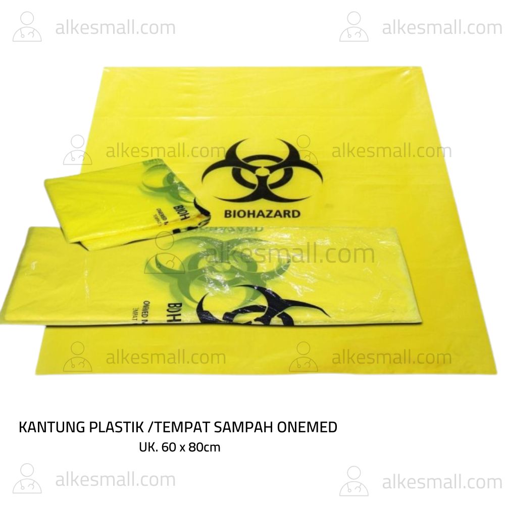 Kantong Plastik Sampah Medis Infeksius Biohazard 80x60cm OneMed