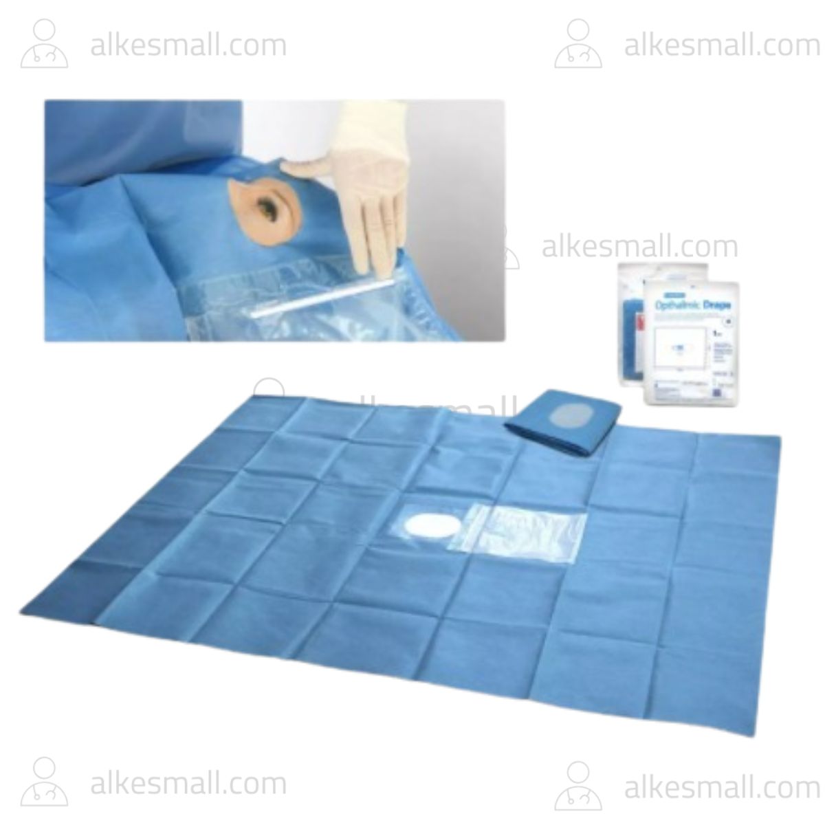 Opthalmic Drape Blue Onemed