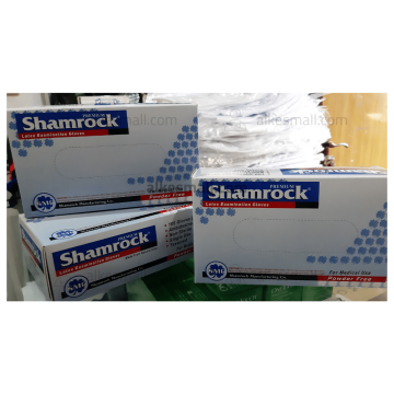 Glove/Sarung Tangan Latex Shamrock Premium(Powder Free)