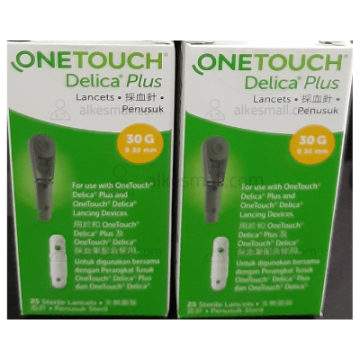 Lancet Jarum One Touch Delica Plus 30g 0.32 mm Isi 25
