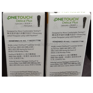 Lancet Jarum One Touch Delica Plus 30g 0.32 mm Isi 25