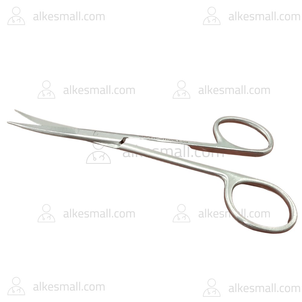 Gunting Kecil Bengkok Tajam Tajam /Iris Bengkok 11,5cm Saffa