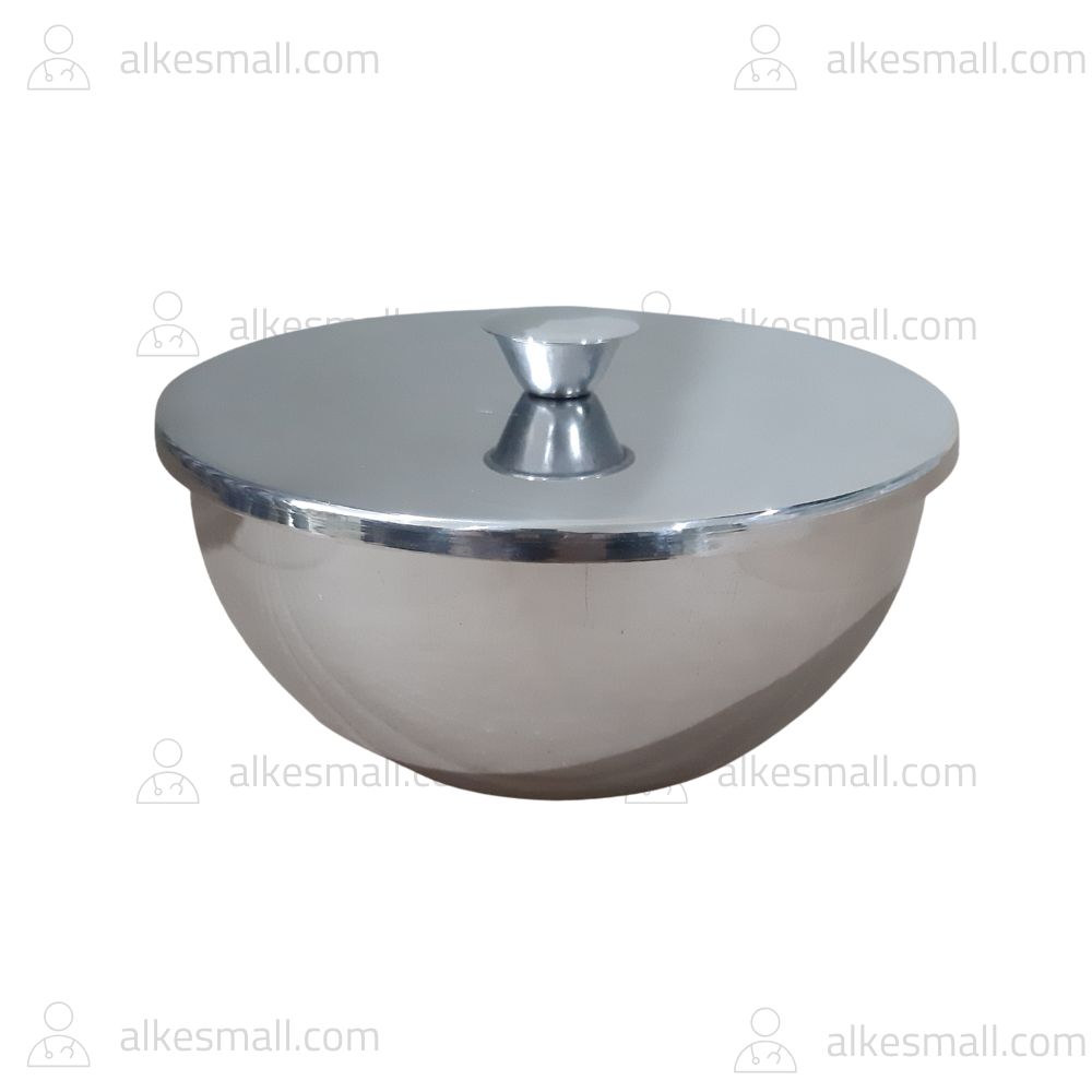 Iodine Cup + Tutup / Bowl With Cover 12.5cm Stainless Stell Marwa
