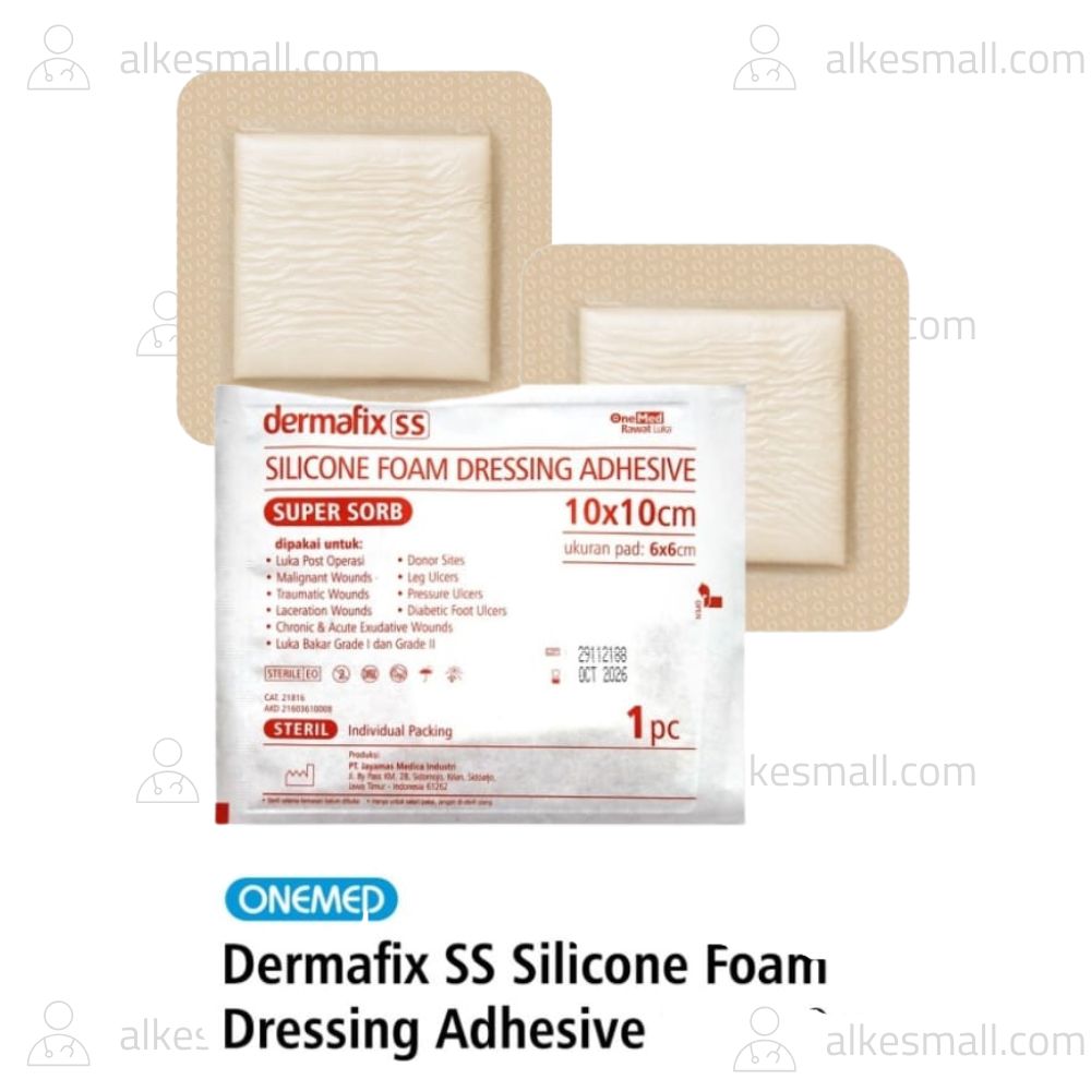 Plester Dermafix Silicone Foam Dressing Adhesive Onemed