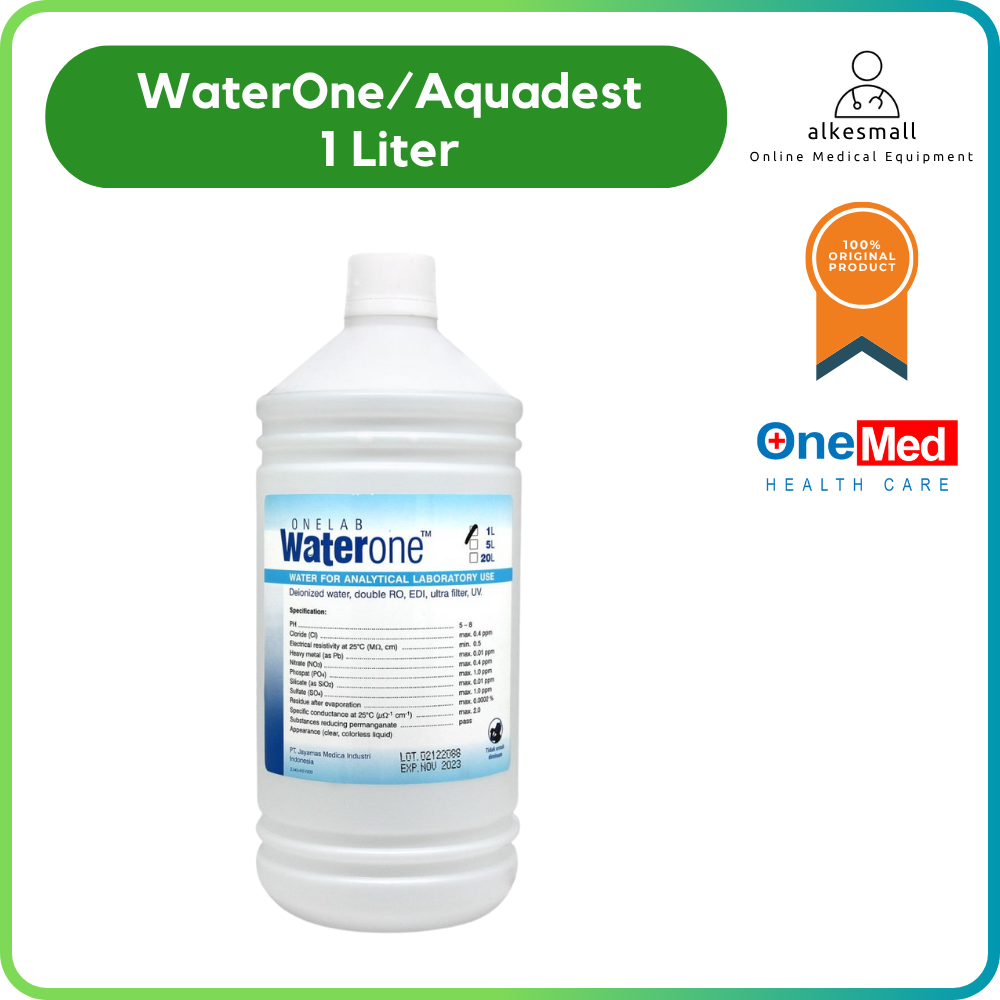 Onemed WaterOne 1L Pure Antiseptic Water/ Aquadest / Aquabidest