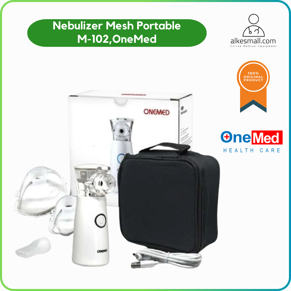 Nebulizer Mesh Portable OneMed M102 / Alat Uap Bantu Pernafasan Asma