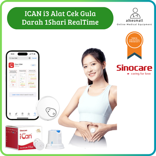 ALAT CEK GULA DARAH SINOCARE ICAN i3, 15 hari Realtime