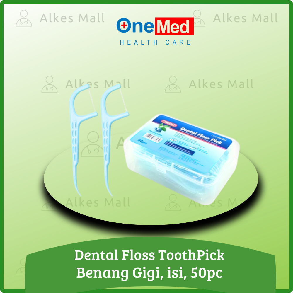 Dental Floss Toothpick Box Isi 50 Pcs | Benang Gigi ONEMED