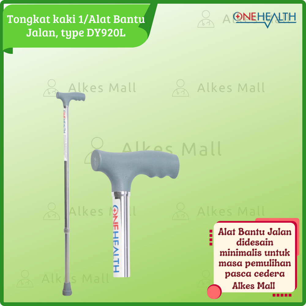 TONGKAT KAKI 1 Walking Stick KY/DY920L Tongkat Kaki Satu Chrome Silver Onehealth