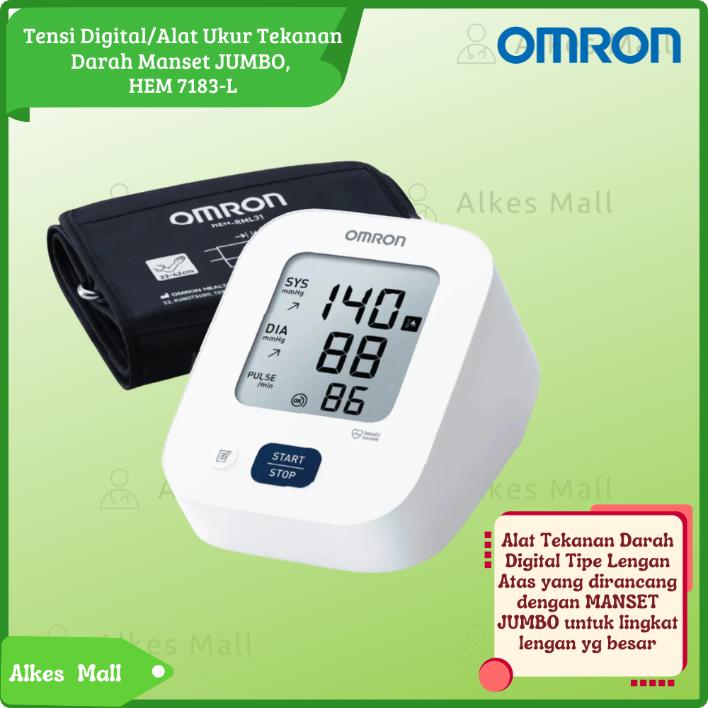 Tensimeter Digital Omron EZ Large HEM-7183-L Manset Besar Monitor Tekanan Darah Otomatis