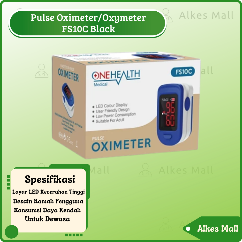 Pulse Oximeter Oxymeter FS10C Alat ukur Kadar Oksigen Sp02 Onehealth