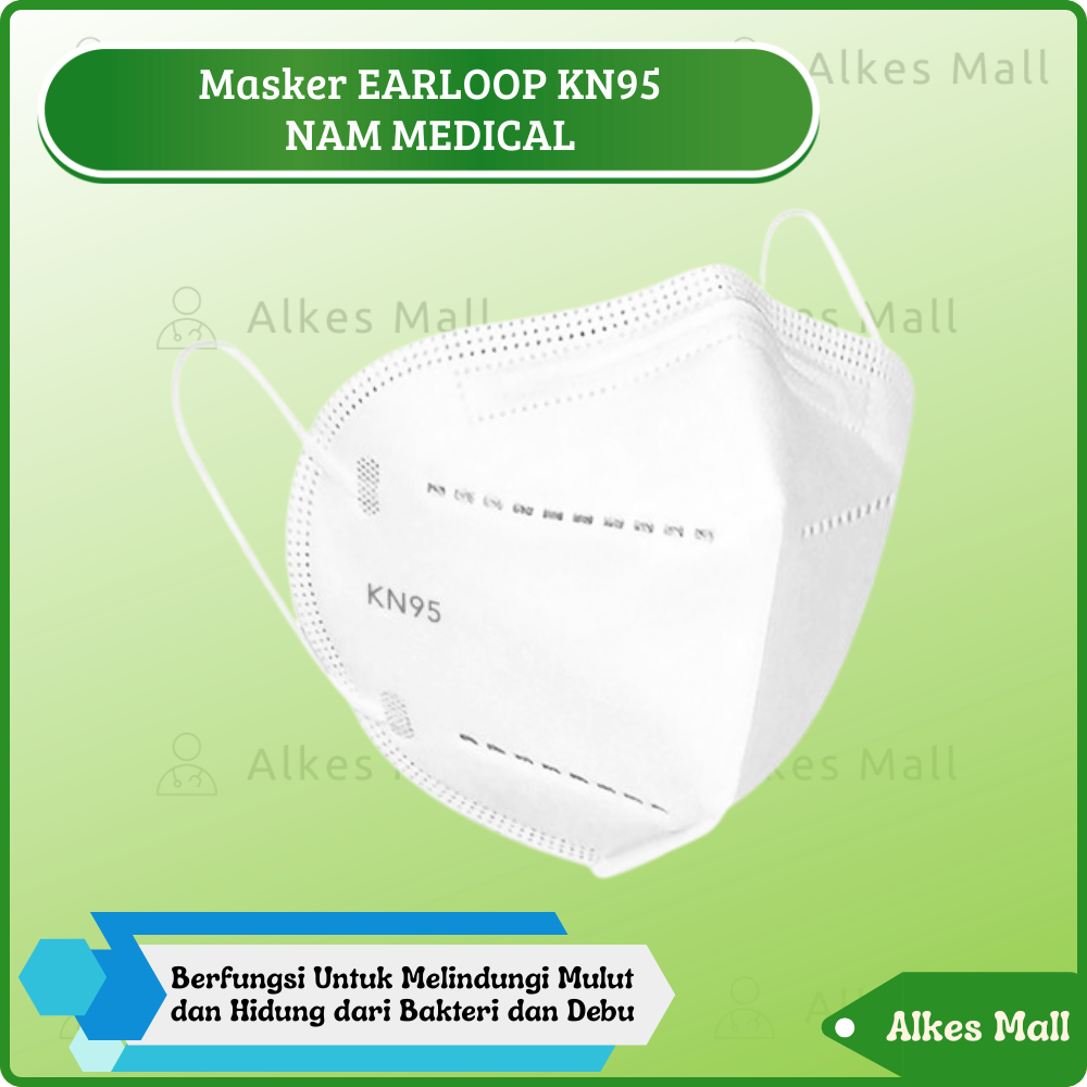 Masker KN95 Earloop / Masker KN95 Isi 10 Pcs - Putih