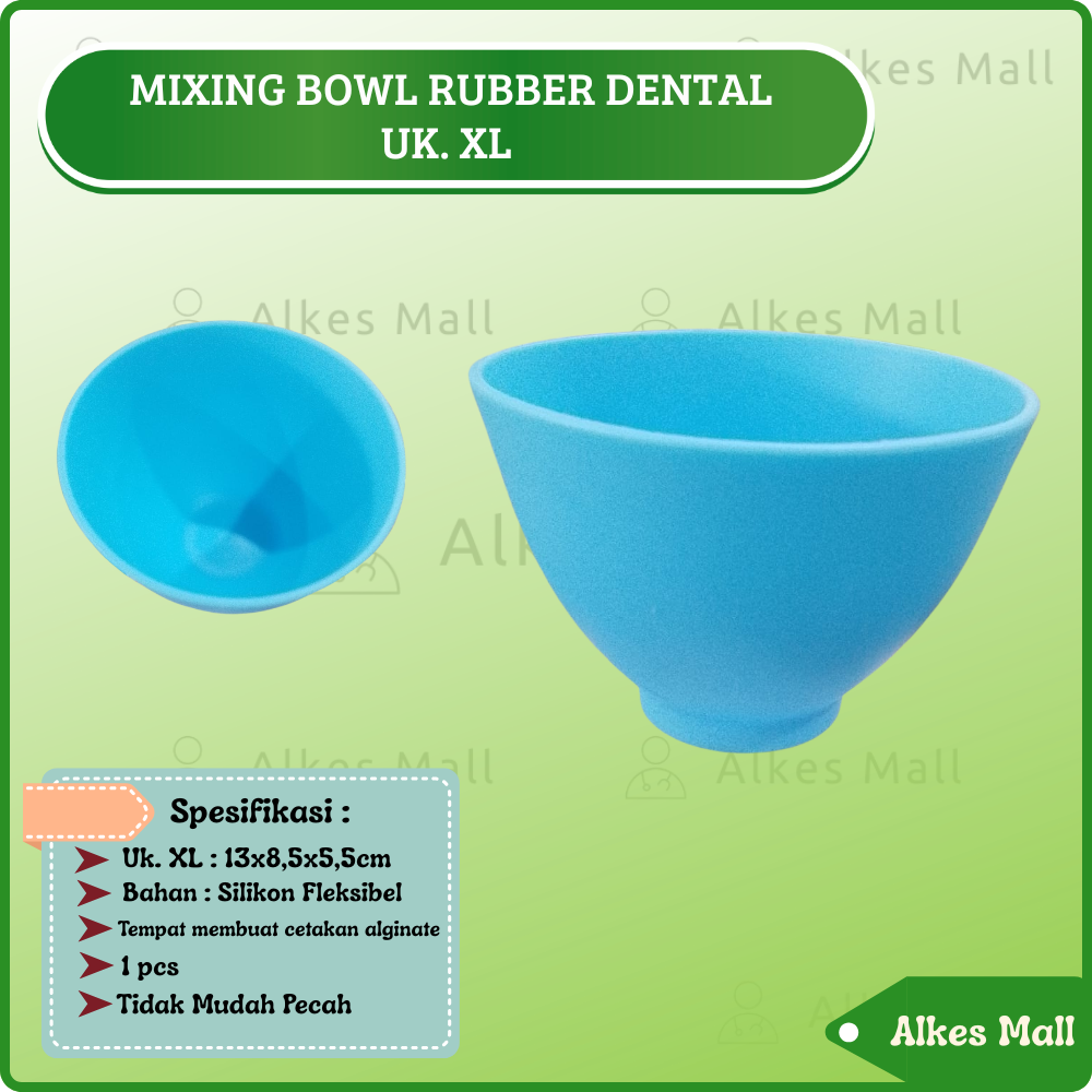 MIXING BOWL RUBBER DENTAL Uk. XL Biru OneMed