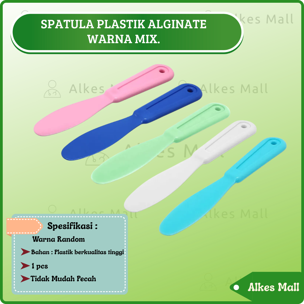 SPATULA DENTAL ALGINATE PLASTIK MIX. OneMed Warna Random