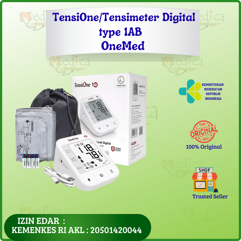 TensiOne 1AB Ayah Bunda 2in1 – Tensimeter Digital Dengan Suara ONEMED