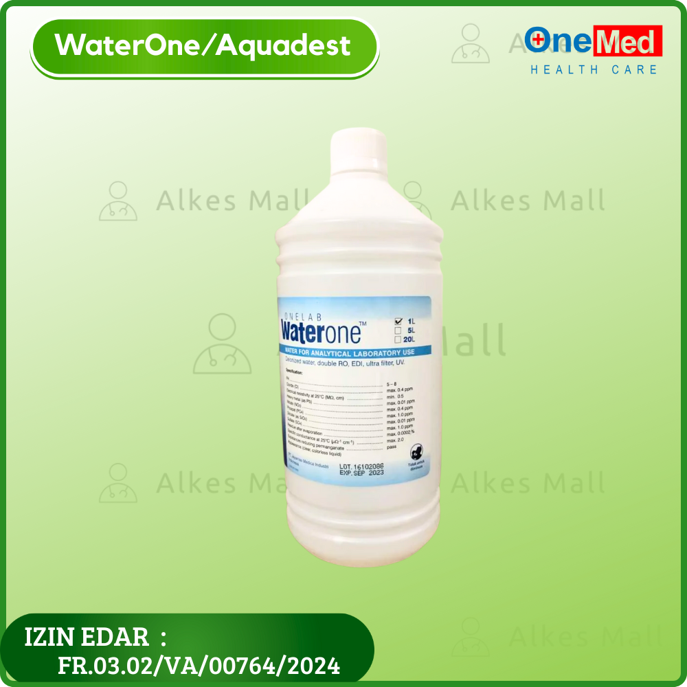 Onemed WaterOne 1L Pure Antiseptic Water/ Aquadest / Aquabidest