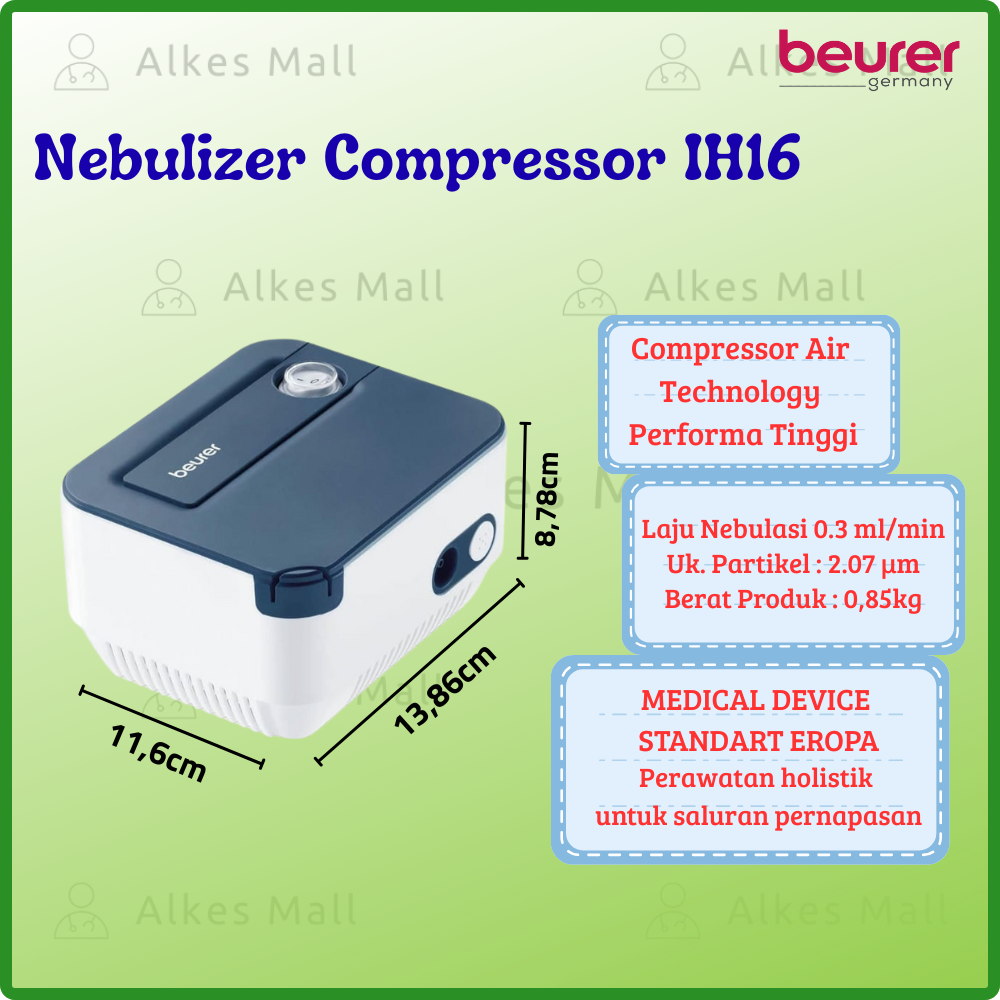 Nebulizer Compressor Beurer Type IH16 Alat UAP Anak Dewasa