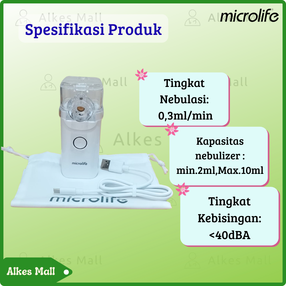 Nebulizer Portable Mesh Microlife NEB 900 Rechargeable Battery USB-C