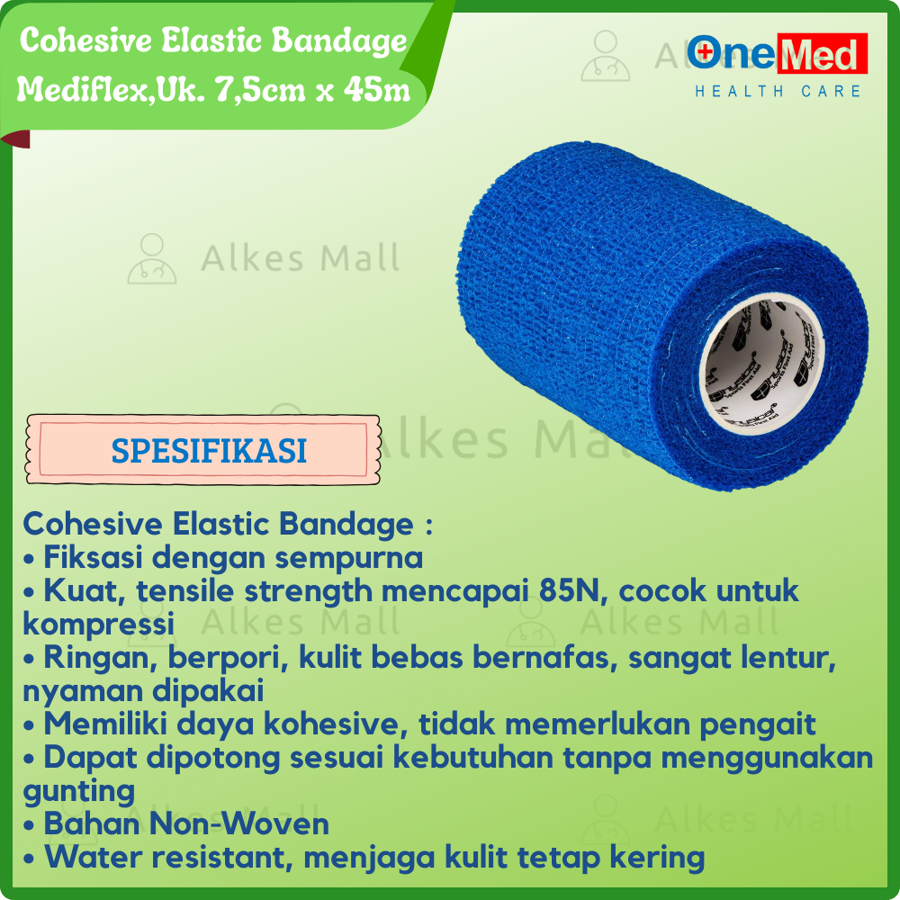 ONEMED Mediflex Cohesive Elastic Bandage 7,5cm x 4.5m