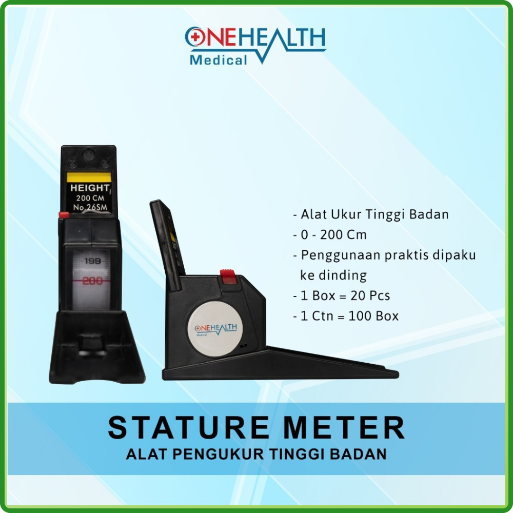 Stature Meter Microtoise Alat Ukur Tinggi Badan Dewasa Anak Onehealth