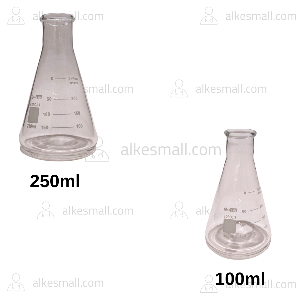 Labu Erlenmeyer Flask Tabung Erlenmeyer Uk. 100ml dan 250ml Onemed