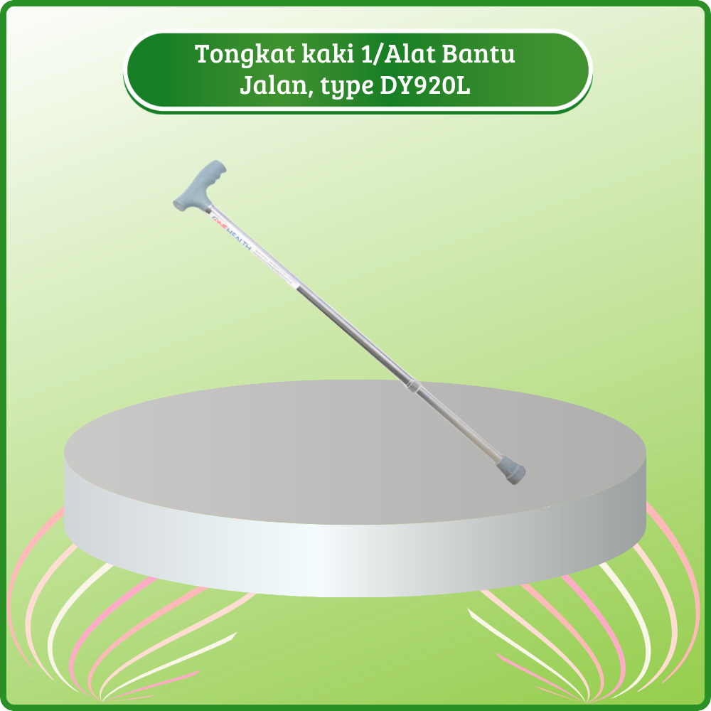 TONGKAT KAKI 1 Walking Stick KY/DY920L Tongkat Kaki Satu Chrome Silver Onehealth