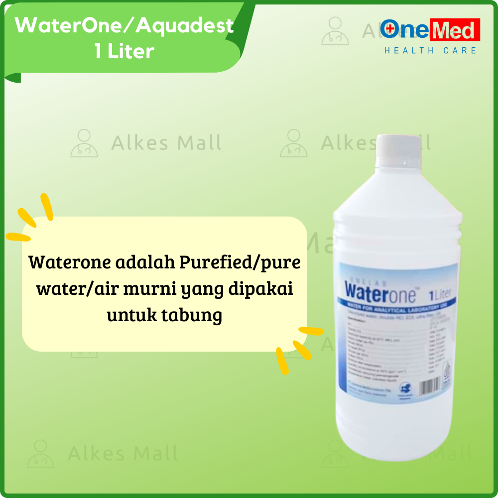 Onemed WaterOne 1L Pure Antiseptic Water/ Aquadest / Aquabidest