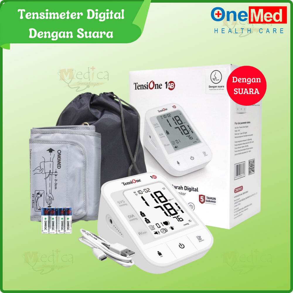 TensiOne 1AB Ayah Bunda 2in1 – Tensimeter Digital Dengan Suara ONEMED