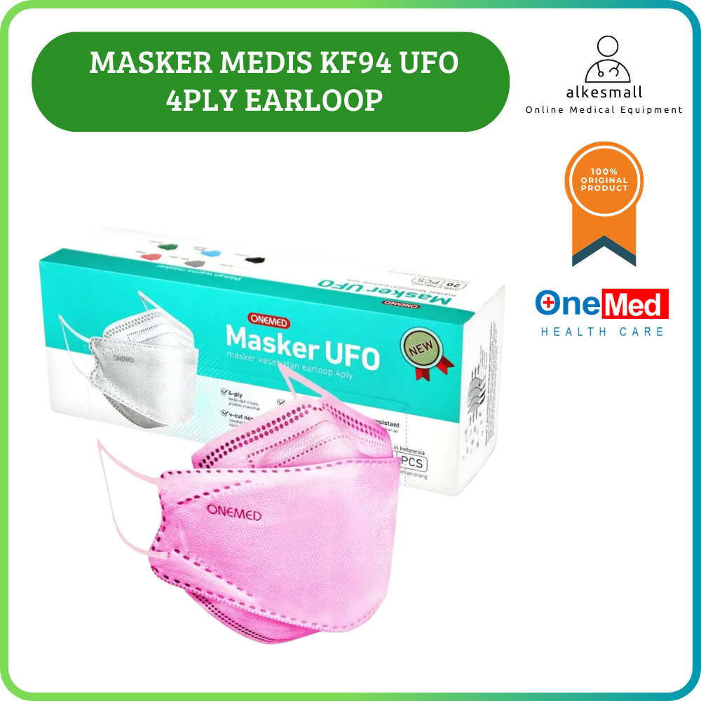 Masker Medis Onemed Masker ONEMED UFO KF94 4PLY  Medis WARNA RANDOM Isi 20pcs