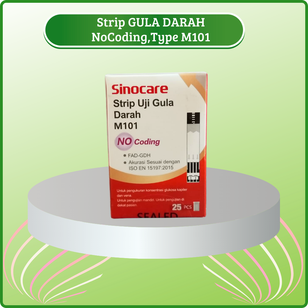 Strip 3in1 Sinocare type M101 - Tanpa Koding, Cepat, dan Praktis