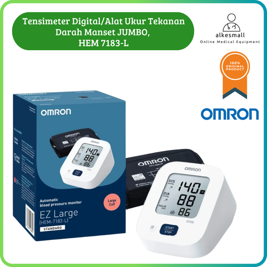 Tensimeter Digital Omron EZ Large HEM-7183-L Manset Besar Monitor Tekanan Darah Otomatis