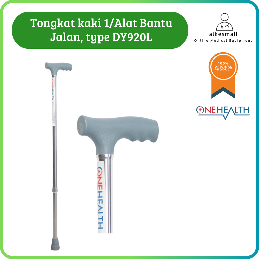 TONGKAT KAKI 1 Walking Stick KY/DY920L Tongkat Kaki Satu Chrome Silver Onehealth