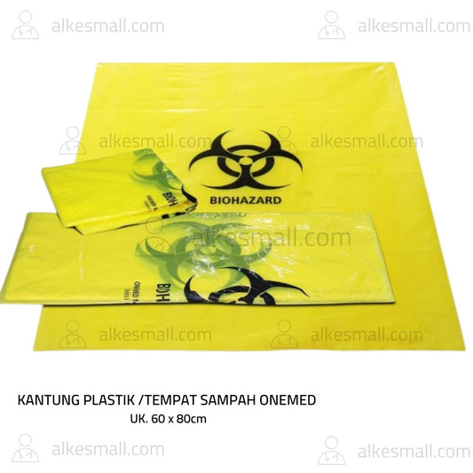 Kantong Plastik Sampah Medis Infeksius Biohazard 80x60cm OneMed