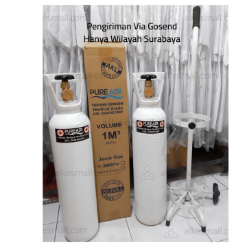 Tabung Oksigen Medical Care Pure Air volum 1M3+Trolly