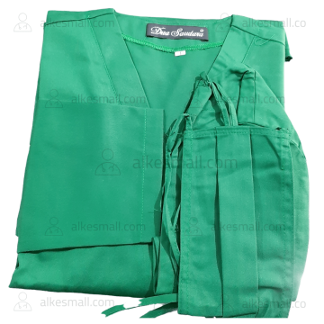 Baju Operasi/Baju Scrub Lengan Panjang Dua Saudara
