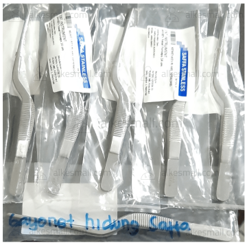 Pinset Bayonet Hidung SS 14cm Saffa