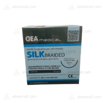 Benang Operasi Silk w/needle 3/0 GEA Medical