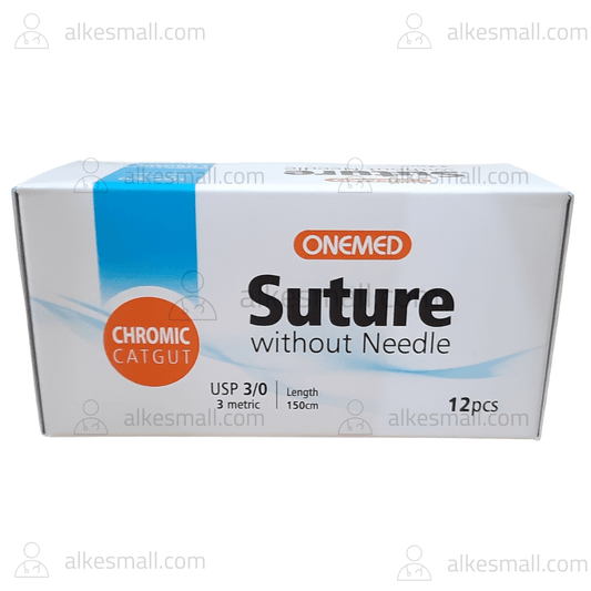 Benang Chromic Catgut Tanpa Jarum 3/0 Onemed