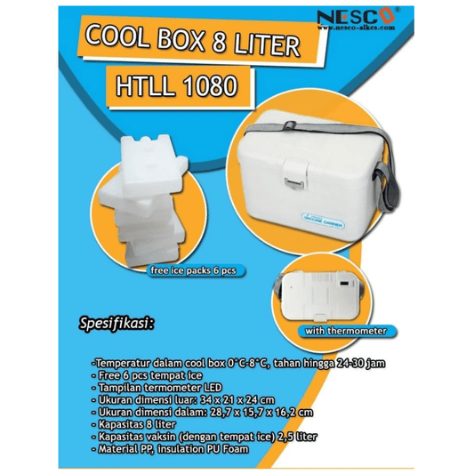 Cool Box Vaccine Box Vaksin 8 Liter / 8L NESCO
