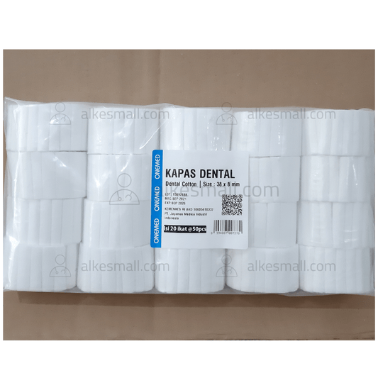 Kapas Gigi Dental Cotton Roll 38mm x 8mm Onemed