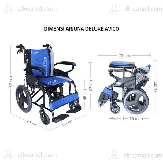 Kursi Roda Travel Arjuna Deluxe Avico
